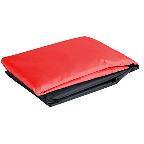 Wonderoto Motorcycle Cover Universal Protective Outdoor Cover with Storage Bag, Waterproof Dustproof Ultra Violet Protective, Black and Red