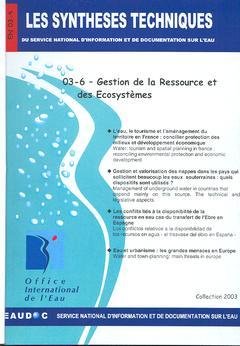 L' eau, le tourisme et l'aménagement du territoire en France