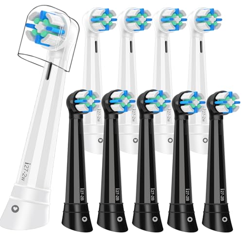 10PCS Compatible with Oral B iO Series Electric Toothbrush,Toothbrush Heads Compatible with Oral B iO 2/3/4/5/6/7/8/9/10,Effective Plaque Removal with Gentle Gum Care Technology