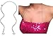 PIN STRAPS - Halter Silver Rhinestone Replacement Bra Straps, (w/Pin Latch Hook), Crystal Dress Strap