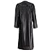 GraduationMall Shiny Graduation Cap and Gown with 2025 Tassel for High School and Bachelor Black 48(5'3
