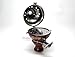 Vortex Hookah Head Shisha Ceramic BROWN Bowl with Metal Wind Cover Coal Screen Free Grommet