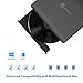 iClever External USB 3.0 DVD CD Drive, Portable DVD CD RW Rewriter Burner for Laptop Notebook PC Desktop Computer Support Mac OS, Win7/ 8/8.1/10/10.1 and Samsung S8/ S8 Plus