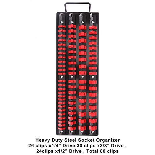 2 CASOMAN+80+Piece+Portable+Socket+Organizer