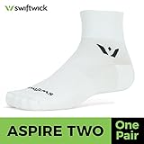 Swiftwick Two Aspire Socks (Medium, White)