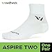 Swiftwick - Aspire TWO, Micro-Crew Compression Socks for Endurance Sports (Medium, White)