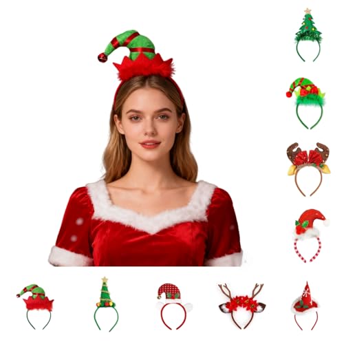 Christmas Hats Reindeer Antlers Headband Party Accessories Christmas Hair Elf Headband Party Costumes Novelty Favor For Kids Girls Women Adult