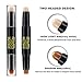 Boobeen Contour and Highlighters Stick - Double-end Makeup Concealer Contouring Sticks Cream and Highlighter Stick - Bronzer - Face Highlighters