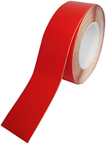PermaRoute Red Heavy Duty Floor Marking Tape, 4-Inch x 98 Foot Roll