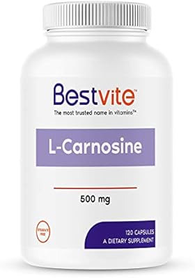 L-Carnosine 500mg (120 Capsules) No Fillers - No Stearates