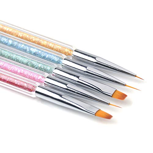 image for Waldd 5 Pieces Nail Art Point Drill Drawing Brush Pen Manicure Care To