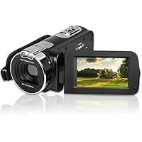 Video CameraVideo Camera Camcorder CamKing HDV-312 24MP HD 1080P 16X Digital Zoom Video Camcorder with 3.0" LCD and 270 Degree Rotation Screen YouTube Vlogging Camera