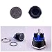Ulincos Momentary Pushbutton Switch U22A1 1NO1NC Black Metal Shell with 12V Green LED Ring Suitable for 22mm 7/8
