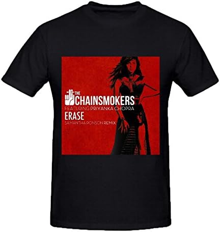 The Chainsmokers Erase Graphic T Shirts For Men O Neck Black