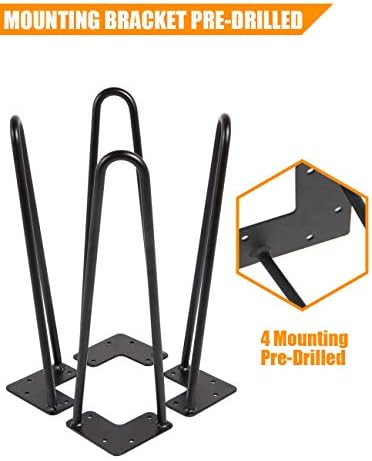 Modern metal hairpin legs desk set with a heavy design, priced at $69.99 as of August 9, 2023.