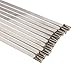 100pcs Stainless Steel Exhaust Wrap Coated Locking Cable Zip Ties