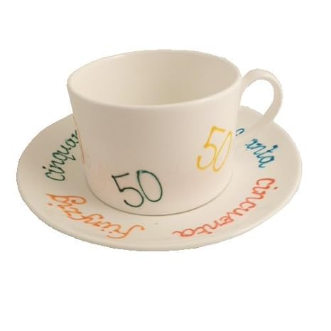  50th Birthday Fine Bone China Gifts Kitchen