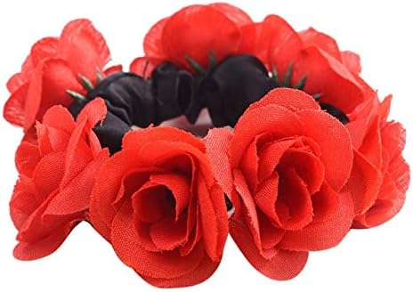 Women Fashion Flowers Hair Accessories Elastic Hairband Hair Circle Stylish And Beautiful Head Rope