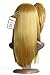 ANOGOL Hair Cap +Cosplay Wig Golden Synthetic Hair with 1 Ponytail