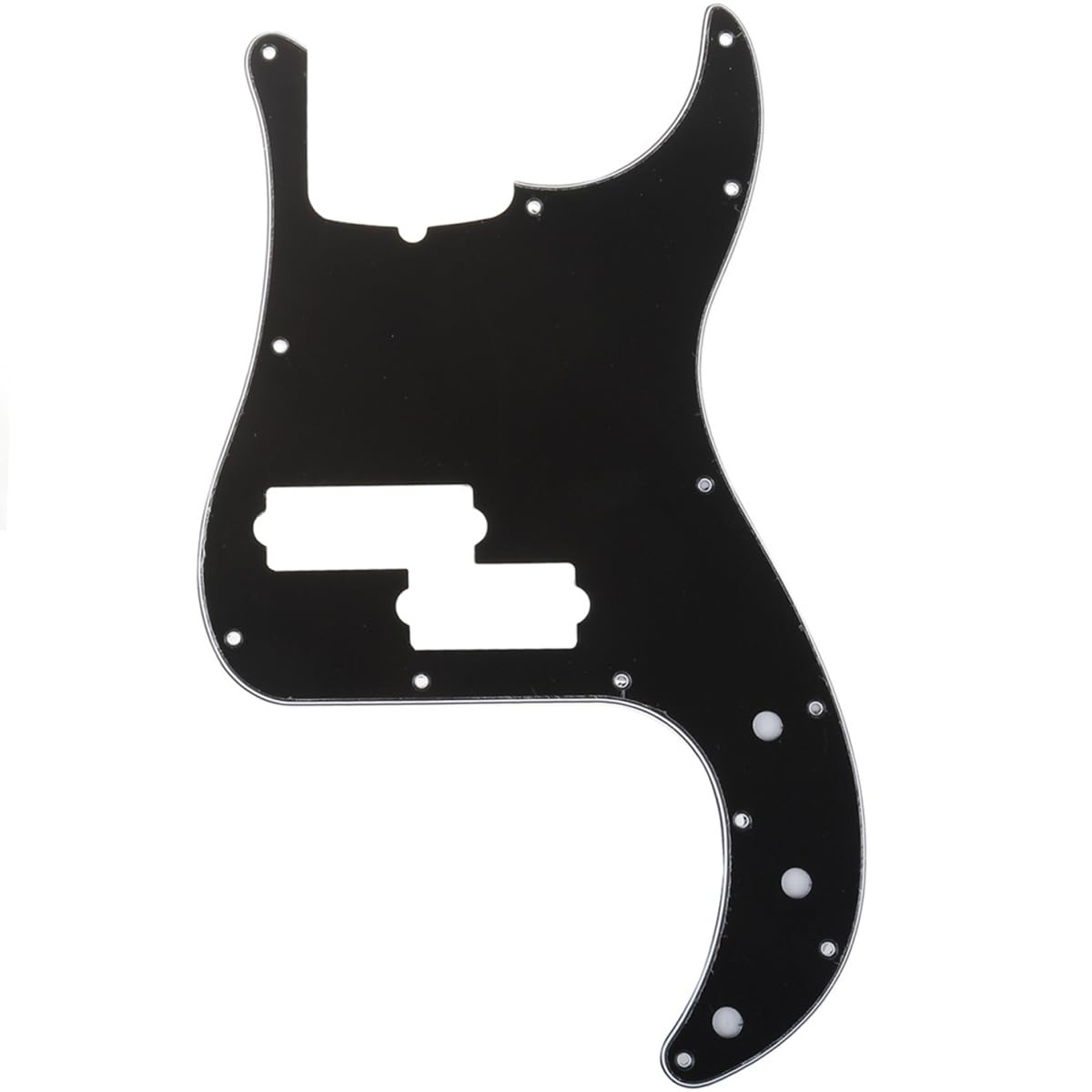 Musiclily Pro 5-String 13-Hole Contemporary P Bass Pickguard for Fender American Precision Bass, 3Ply Black