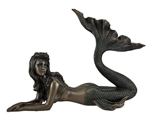 Veronese Mermaid Lying Down Statue Sculpture Nautical Figurine