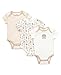Little Me Baby-Boys Newborn Safari 3 Pack Bodysuit, Ivory/Multi, 3 Months