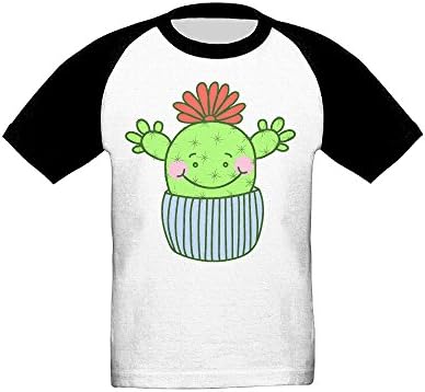 Saroyo Cute Cactus Kids Raglan T-Shirts 100% Cotton Baseball Short Sleeve Tee 2 Toddler