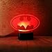 Fanrui 2020 3D LED Marvel Batman Symbol Logo - DC Justice League Batman Sign 7 Color Dimming Gradient Light Night Child Kids Desk Table Lamp Decor Boys Men Birthday Xmas Toys Presents