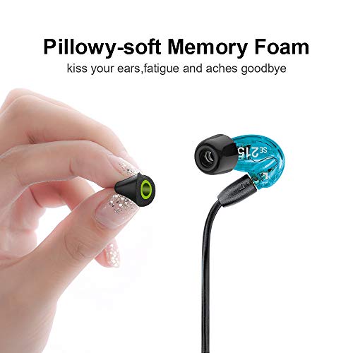 12 Pieces Replacement Ear Tips for Shure SE Series Link Dream Premium Memory Foam Earbuds Tips Updated Dustproof Durable Noise Reducing Eartips for Most 3.0-3.7 mm in-Ear Earphones - Thumbnail 6