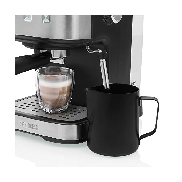 PRINCESS 249413 Espressomaschine und Kapselmaschine 20 bar Wassertank 1,5 Liter Máquina de Espresso y cápsula Schwarz… – Bild 7