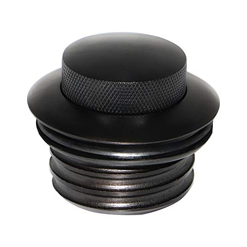 Senkauto Black Smooth Dash Oil Fuel Console & Gas Tank Cap Cover For Harley Touring FLHT FLHX 2008-2018 (Black w/Gas Cap) - Thumbnail 5