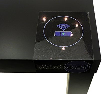 [Modwell eLACKtric Nightstand, Onix, Righty] - Ikea Lack Side Table w/ Integrated Qi Wireless Charger | Compatible w/ Samsung Galaxy S7, S7 Edge, S6, S6 Edge, Note 5, and many more