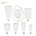 SILIPINT Silicone Wine Glasses, Stemless, Polished, Unbreakable and Dishwasher Safe, (Set of 2), 14 oz