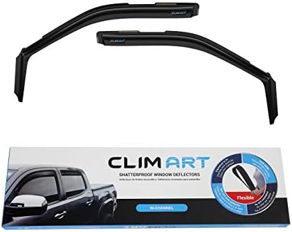 CLIM ART in-Channel Incredibly Durable Rain Guards for Ford F150 2015-2020 Regular Cab, Standard Cab, Original Window Deflectors, Vent Window Visors, Vent Deflector, Truck Accessories, 2 pcs- 315008