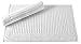 Classic Turkish Towels 2 Piece Luxury Bath Mat Set - 20 x 33 inch Soft and Absorbent Ribbed Bathroom Towel Mats Made with 100% Turkish Cotton (White)