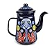 Folklore Enamel Coffee Pot, Night Design, Blue (33 Ounces)