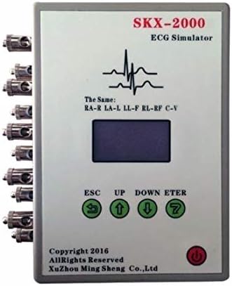 12-Lead ECG Waveform Signal Simulator OLED Display with Normal and Arrhythmia Calibration Square Wave Sinusoidal Respiratory Waveform