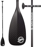 Super Paddles Pure 12K Carbon Fiber SUP Paddle - 3-Piece Adjustable Stand Up Paddle with Paddle Bag Carbon Fiber Series Elite 12K - Carbon Fiber Blade & Shaft