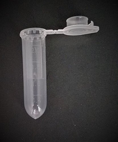 BiochromCorp 2.0 ml Microcentrifuge Tube Snap Cap, Polypropylene Graduated, Clear (Pack of 500)
