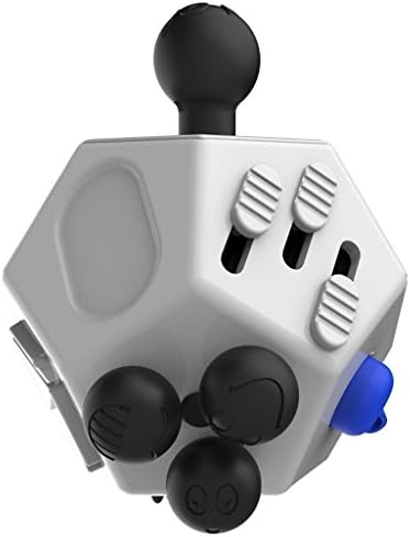 AmazingStore Magic Fidget Cube 12 Sided Toy help relives stress anxiety boredom ADHD ADD Autism, getting more Focus Concentration for Children and Adults (White/Black)