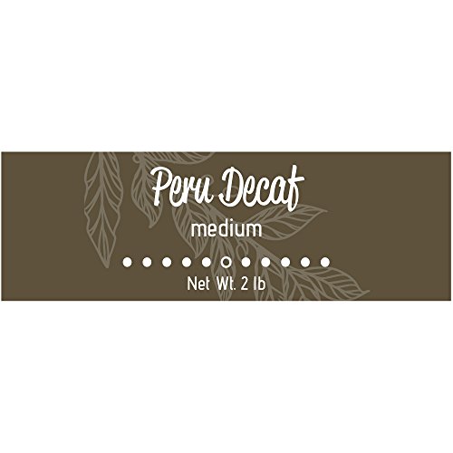 Teasia Coffee, Peru Decaf, 2-Pack, Single Origin, Medium Roast, Whole Bean, 2-Pound Bag