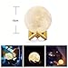 Moon light, Mkstuary Moon Lamp 5.9 inch with 16 colors, 3D Printed Moon Light with 5 Adjustable Brightness Touch Control, Moon Light for Kids Women, USB Rechargeable Decorative Night Light
