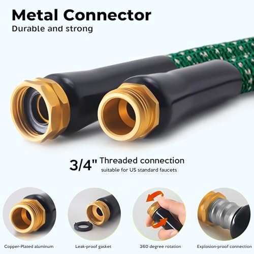 Expandable Garden Hose 50 ft with 10 Function Spray Nozzle, Flexible, Kink photo 11