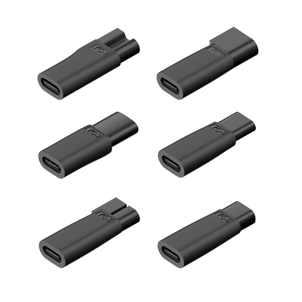 Photo 1 of xiwai 6 Pack USB-C Female to 2Pin Power DC 5V Charger Connector Replacement Kit USB Adapter for Beard Trimmers Electric Hair Clippers Beauty Instruments Shavers