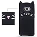 Mulafnxal Case for Samsung Galaxy S8,Soft Silicone 3D Cartoon Animal Cat Slim Cover, Cute Cases Kids Girls Shock Proof Rubber Gel Kawaii Character Fashion Protector for Samsung S8 Black Cat