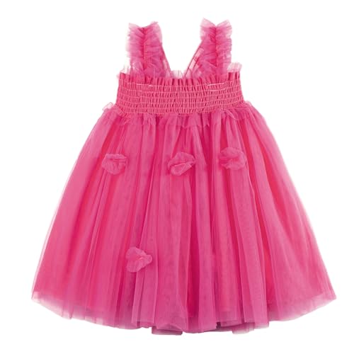 Miipat Dresses for Babies Girls Butterfly Tulle Sleeveless Little Girl Princess Dress Birthday Party Wedding Flowers Girl Dress
