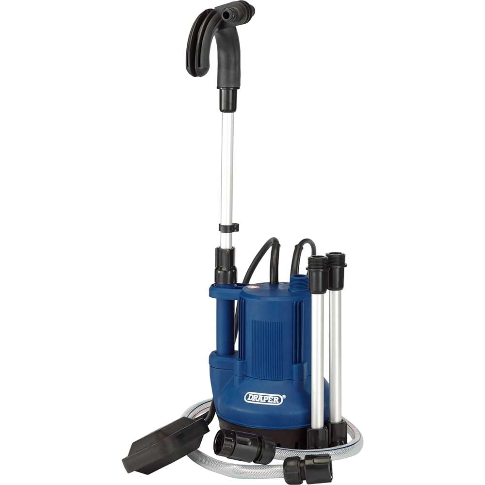 Draper 36327 Submersible Clean Water Butt Pump with Float Switch, 40L/min, 350W, Blue