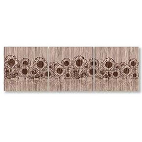 3 Panel Wooden Texture Art Painting Wall Bedroom...