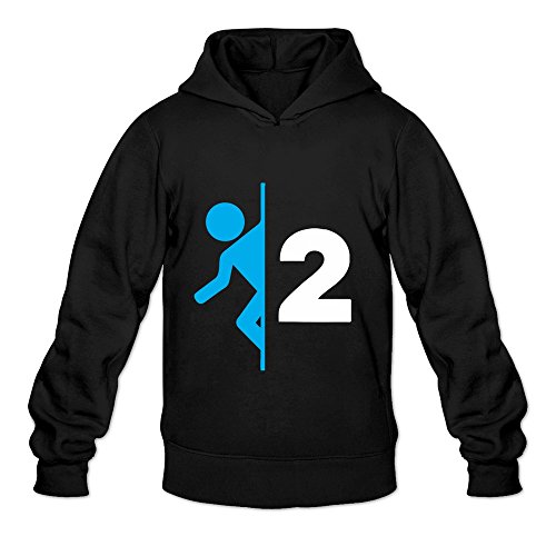 NNKEY Women's Long Sleeve Portal 2 Sweatshirt Hoody Black L