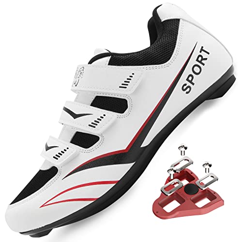 ihuan Unisex Road Bike Cycling Shoes Peloton Shoes Compatible